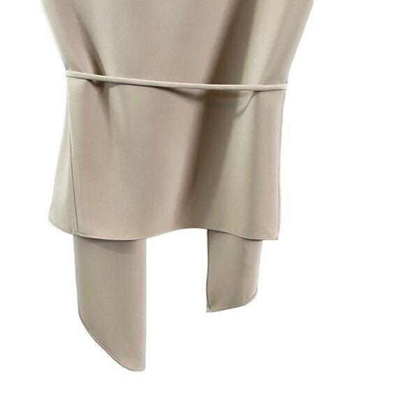 White House Black Market Beige Tie Draped Vest Size 6 - Picture 8 of 9